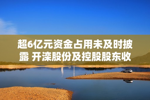 超6亿元资金占用未及时披露 开滦股份及控股股东收警示函，董秘张嘉颖被约谈