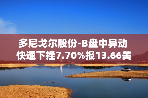 多尼戈尔股份-B盘中异动 快速下挫7.70%报13.66美元