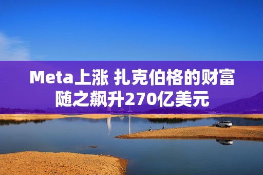 Meta上涨 扎克伯格的财富随之飙升270亿美元